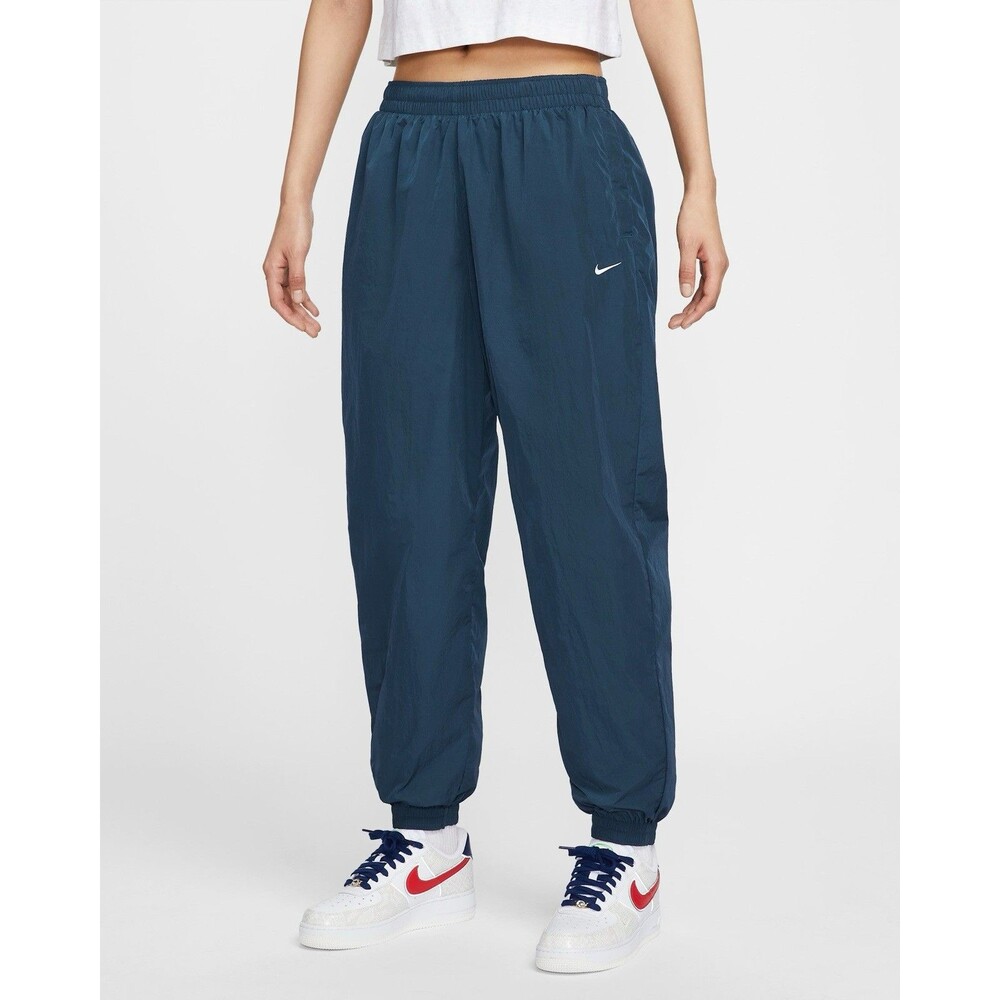 Nike Women's Joggers Size XL Blue Oversized Fit Mid-Rise Full Length, Navy NWT